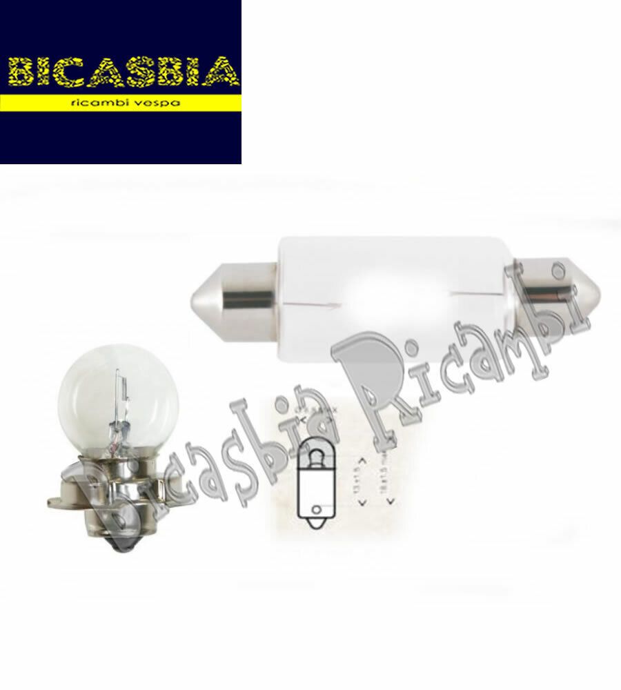 6518 - KIT LAMPADE LAMPADINE 12 V PIAGGIO SI ELECTRONIC ACCENSIONE  ELETTRONICA - Bicasbia Ricambi Vespa