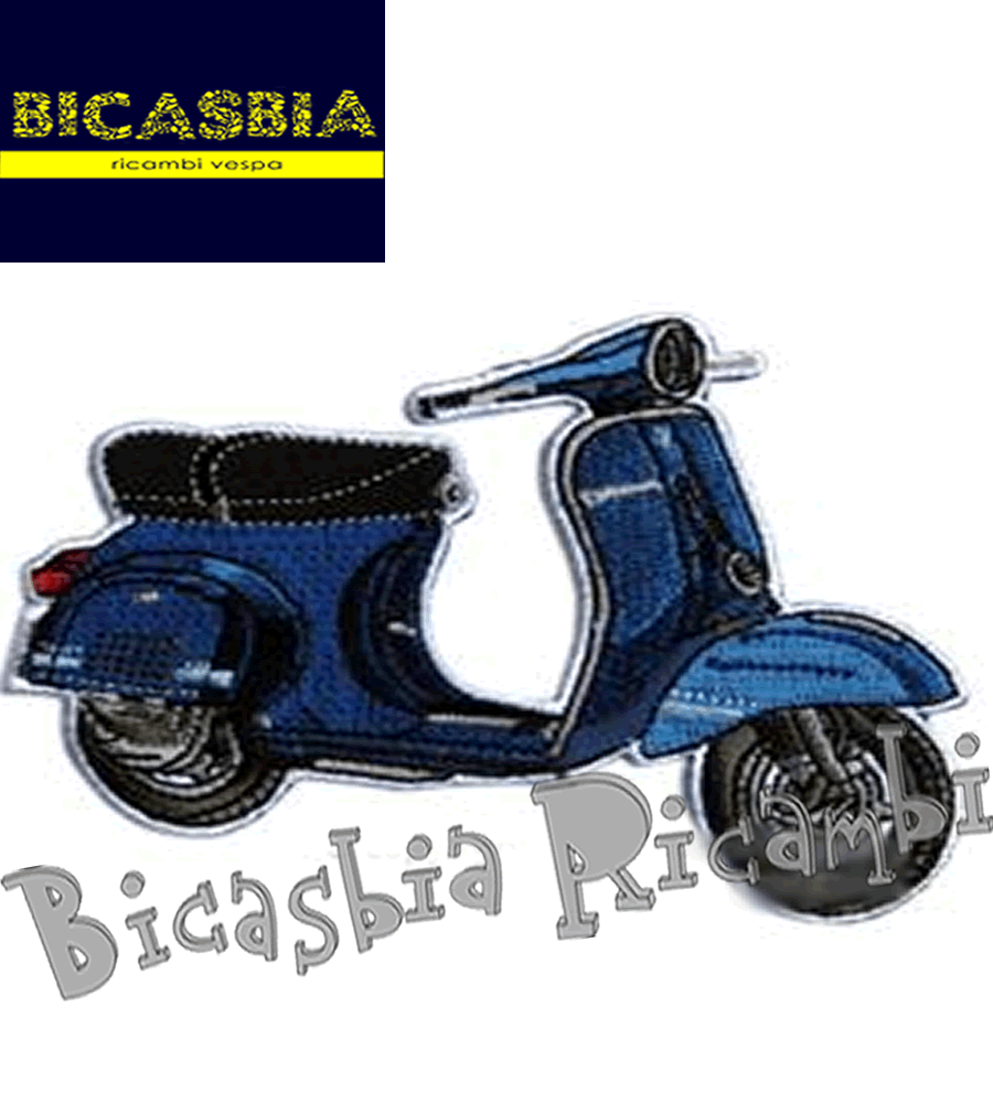 10631 - TOPPA PER GIACCA GIUBBOTTO BLU 95X78 VESPA 125 ET3 - Bicasbia  Ricambi Vespa